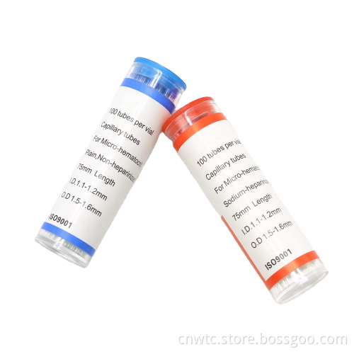 Medical Supplies: Hospital-grade Blood Collection Tubes with Heparin Caps